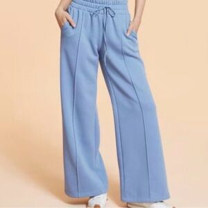 Blogilates Blue Wide-Leg Sweatpants Size 1X NWOT